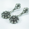 Pendientes largos botón charro plata FIA006-D | 25,63 € | Joyería Flores