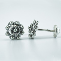 Pendientes Botón Charro en Plata de Ley 001-TUERCA | 8,13 € | Joyería Flores