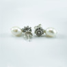 Pendientes Botón Charro con Perla en Plata 0/PERLA | 6,88 € | Joyería Flores