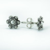 Pendientes Botón Charro Perla en Plata de Ley F48/P | 6,88 € | Joyería Flores