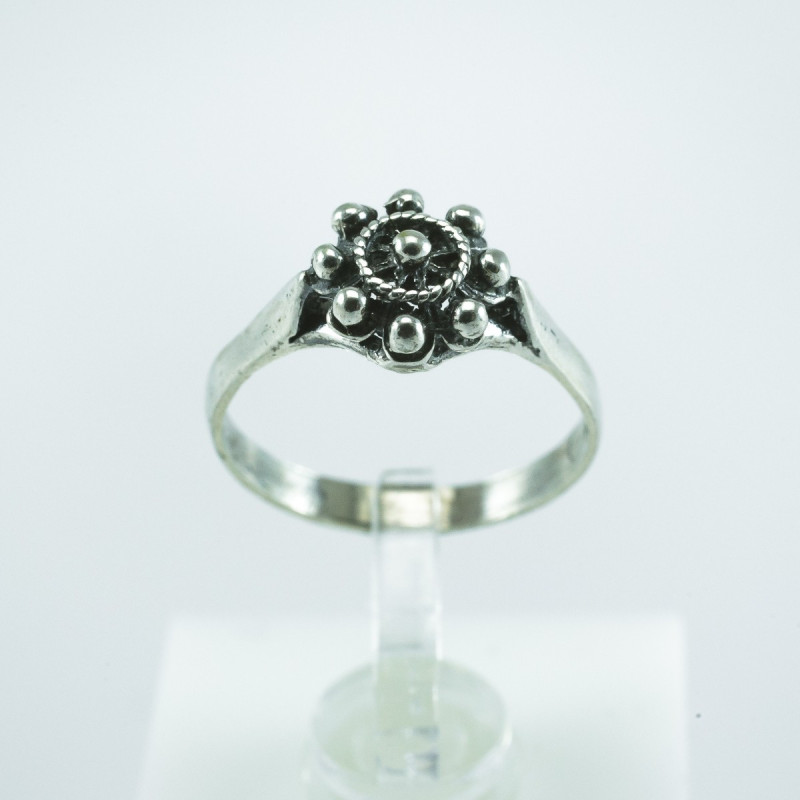 Sortija botón charro plata de ley BC551/0 | 9,38 € | Joyería Flores