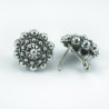 Pendientes botón charro en plata 005-D/OMEGA | 42,44 € | Joyería Flores