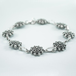 Pulsera botón charro en plata de ley 004D/P8S | 44,38 € | Joyería Flores