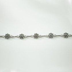 Pulsera botón charro en plata de ley 001-10 | 51,13 € | Joyería Flores