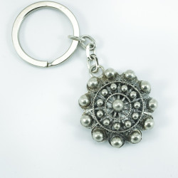 Llavero Botón Charro Forrado Plata de Ley 012/311 | 79,38 € | Joyería Flores