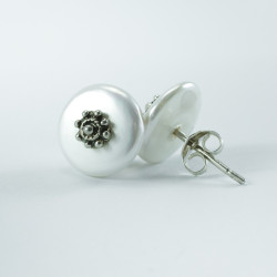 Pendientes Botón Charro en Plata de Ley 00-P.DISCO | 13,13 € | Joyería Flores