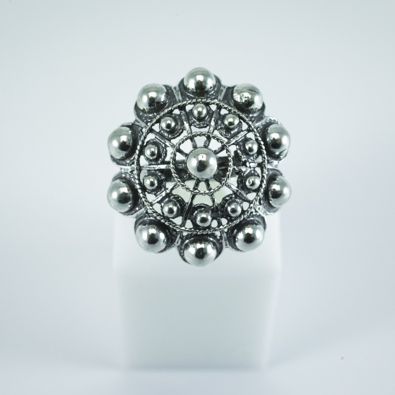 Anillo Botón Charro en Plata de ley BC009/S | 28,13 € | Joyería Flores