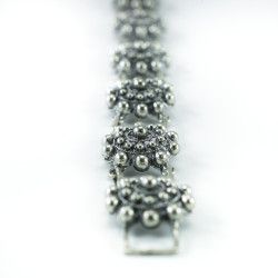 Pulsera Botón Charro en Plata de ley 008-N-P8D | 87,38 € | Joyería Flores