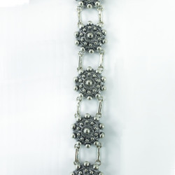 Pulsera Botón Charro en Plata de ley 008-N-P8D | 87,38 € | Joyería Flores