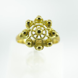 Anillo botón charro Oro de ley BCAS203 | 546,88 € | Joyería Flores