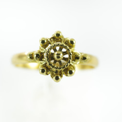 Anillo botón charro Oro de ley BCAS300 | 436,88 € | Joyería Flores