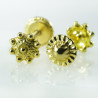Pendientes botón charro Oro de ley 311-4 | 138,63 € | Joyería Flores