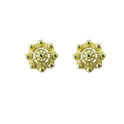 Pendientes botón charro Oro de ley 311-8 | 506,88 € | Joyería Flores