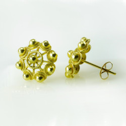 Pendientes botón charro Oro de ley 311-10 | 874,88 € | Joyería Flores