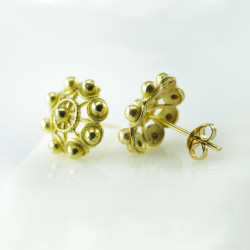 Pendientes botón charro Oro de ley 311-10 | 874,88 € | Joyería Flores