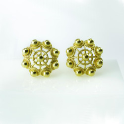 Pendientes botón charro Oro de ley 311-10 | 874,88 € | Joyería Flores