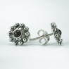 Pendientes botón charro Negra Plata F79/NEGRO | 9,88 € | Joyería Flores