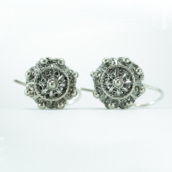 Pendientes bola Botón charro plata de ley HPB/2 | 16,88 € | Joyería Flores