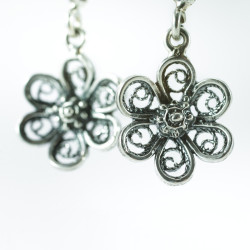 Pendientes botón charro plata FIA-113-PRESIO | 20,63 € | Joyería Flores