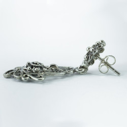 Pendientes filigrana botón charro plata 02-157 | 23,13 € | Joyería Flores