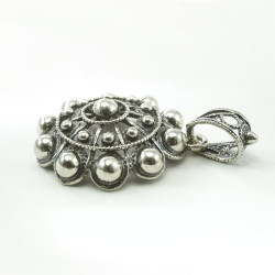 Colgante Botón Charro Plata de ley T010N | 52,44 € | Joyería Flores