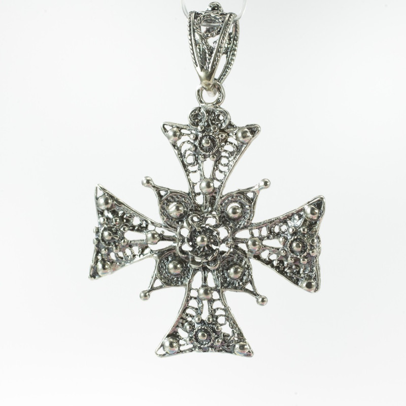 Colgante Cruz Botón Charro Plata de ley 001400050 | 36,19 € | Joyería Flores