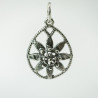 Colgante Flor Botón Charro en Plata de ley TF-61 | 8,13 € | Joyería Flores