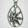 Colgante Flor Botón Charro en Plata de ley TF-61 | 8,13 € | Joyería Flores