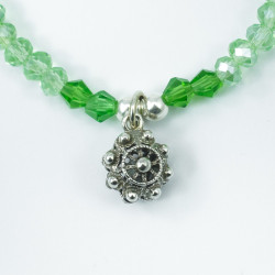 Pulsera Elastica Botón Charro Doble Verde S1157E | 32,44 € | Joyería Flores