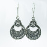 Pendientes largos botón charro plata de ley HPF96 | 16,88 € | Joyería Flores
