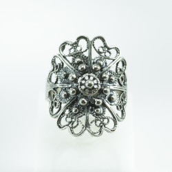 Anillo filigrana botón charro Plata de ley BC141-S | BC141-S | 30,63 € | Botón Charro