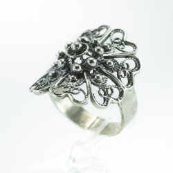 Anillo filigrana botón charro Plata de ley BC141-S | 30,63 € | Joyería Flores