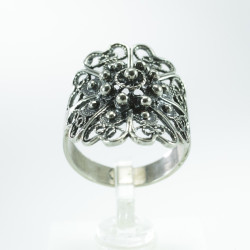 Anillo filigrana botón charro Plata de ley BC141-S | 30,63 € | Joyería Flores