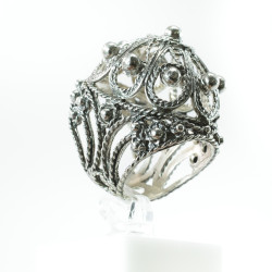 Anillo Filigrana Botón Charro Plata de Ley BCSB07 | 78,63 € | Joyería Flores
