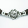 Pulsera Botón Charro Macrame Marrón S1217-M | 11,19 € | Joyería Flores