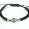 Pulsera Botón Charro Macrame Marrón S1217-M | 11,19 € | Joyería Flores