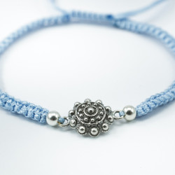 Pulsera Botón Charro Macrame Azul S1219-A | 14,94 € | Joyería Flores
