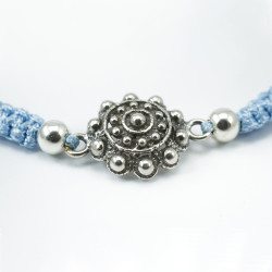 Pulsera Botón Charro Macrame Azul S1219-A | 14,94 € | Joyería Flores