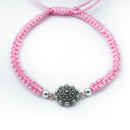 Charro Pulsera Charra de macrame Rosa adaptable S1219-R S1219-R BotonCharro Charro Pulsera Charra de macrame Rosa adaptable S1219-R S1219-R BotonCharro