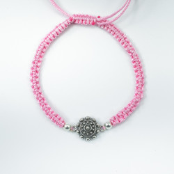 Pulsera Botón Charro macrame Rosa S1219-R | 14,94 € | Joyería Flores
