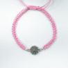 Pulsera Botón Charro macrame Rosa S1219-R | 14,94 € | Joyería Flores