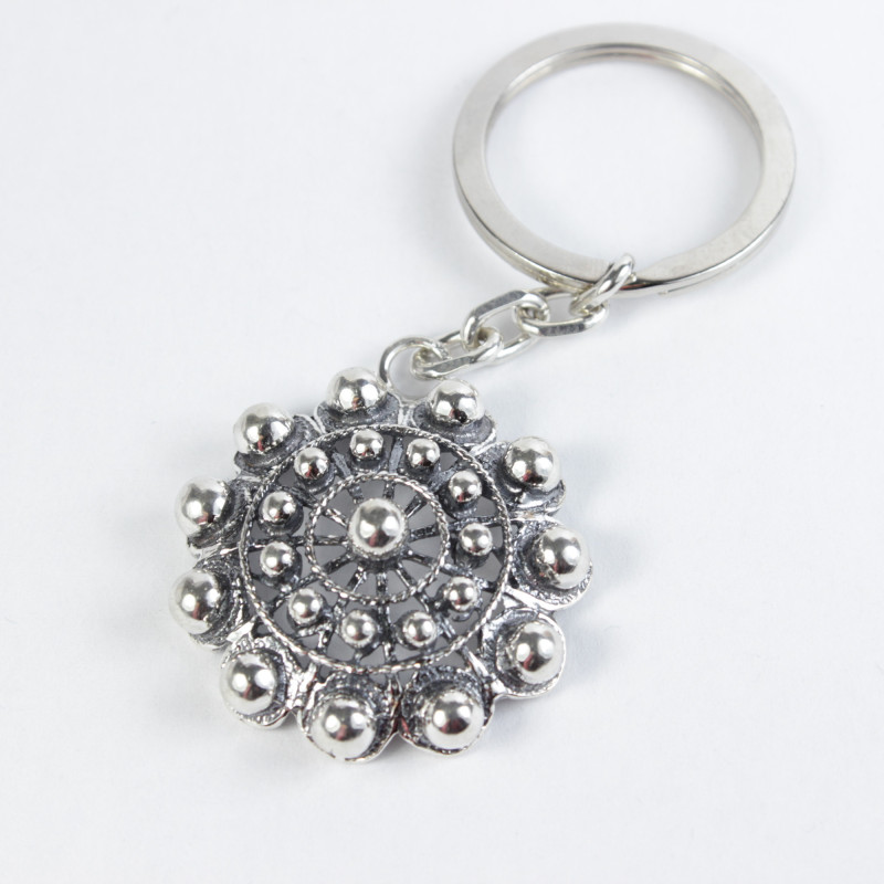 Llavero Botón Charro Plata de Ley 011S | 41,13 € | Joyería Flores