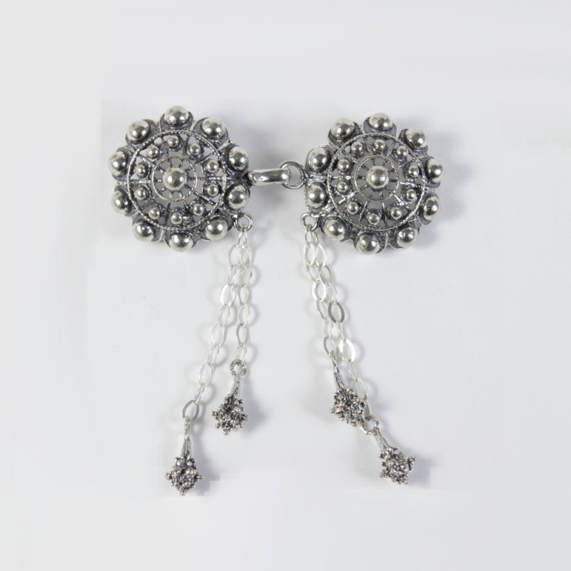 Broche Capa botón charro en plata de Ley B-099 | 61,88 € | Joyería Flores