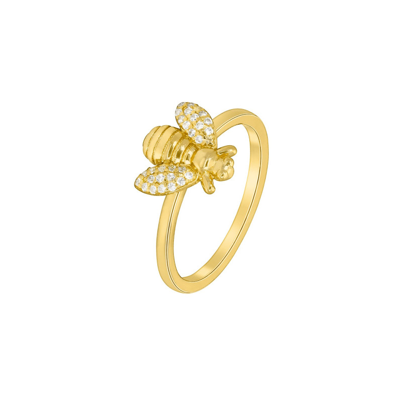 Anillo Marea abeja plata dorada Señora D02106/AB14 | 33,90 € | Joyería Flores