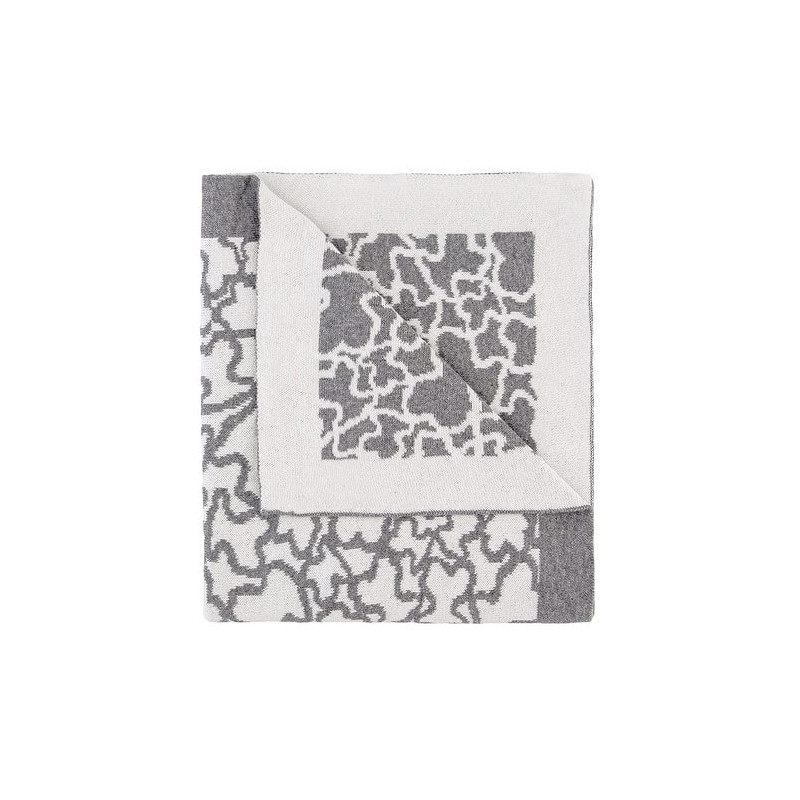 Manta Tous Kaos reversible Blanca y Gris 395821864 | 59,00 € | Joyería Flores