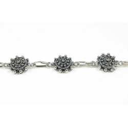 Pulsera botón charro en plata de ley 004D-P9S | 68,63 € | Joyería Flores