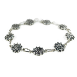 Pulsera botón charro en plata de ley 004D-P9S | 68,63 € | Joyería Flores