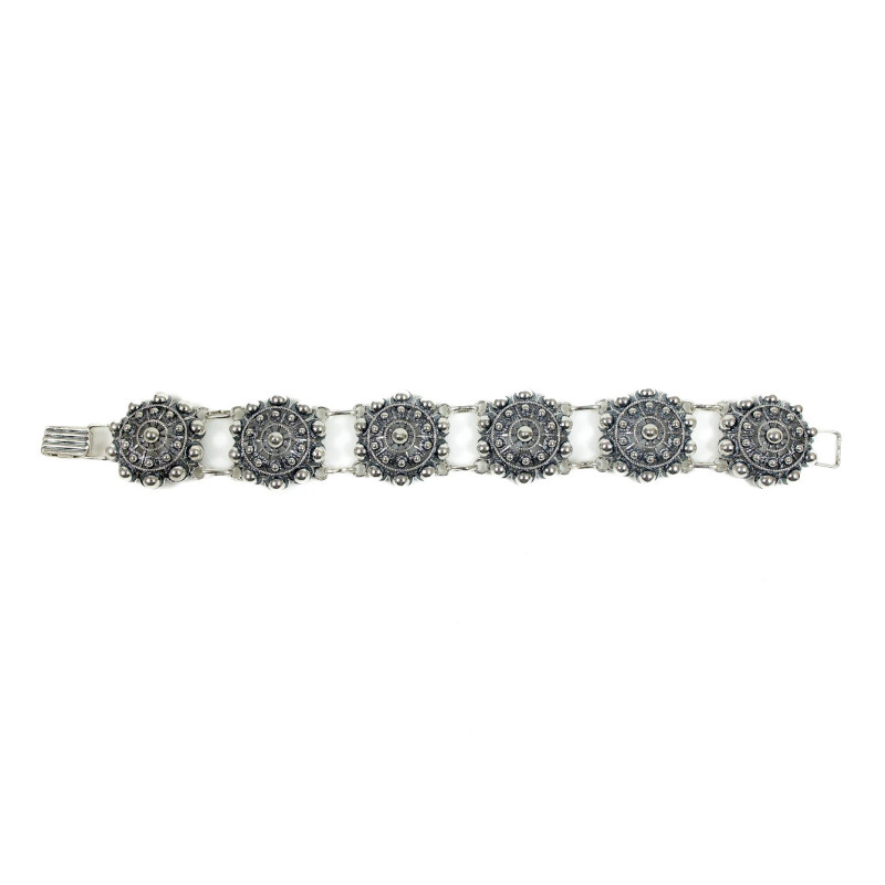 Pulsera Botón Charro en Plata de Ley 010N-P6D | 124,87 € | Joyería Flores Pulsera Botón Charro en Plata de Ley 010N-P6D | 124,87 € | Joyería Flores