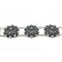 Pulsera Botón Charro en Plata de Ley 010N-P6D | 124,87 € | Joyería Flores