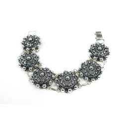 Pulsera Botón Charro en Plata de Ley 010N-P6D | 124,87 € | Joyería Flores